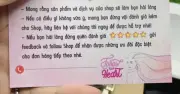 Shop online gửi thiệp 'xin đừng vội đánh giá 1 sao' để níu kéo khách hàng