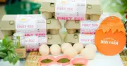 Trứng gà hồng Pinky của Mebi Farm chính thức có mặt tại hệ thống Bách Hóa Xanh