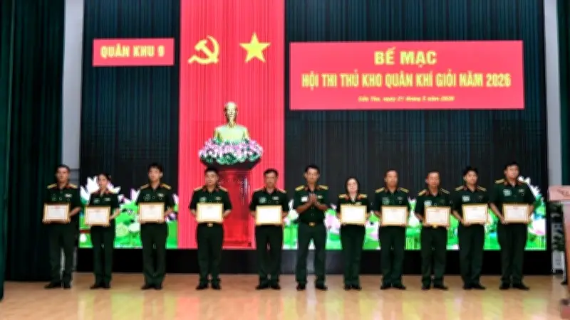 26 thí sinh hoàn thành xuất sắc Hội thi Thủ kho Quân khí giỏi