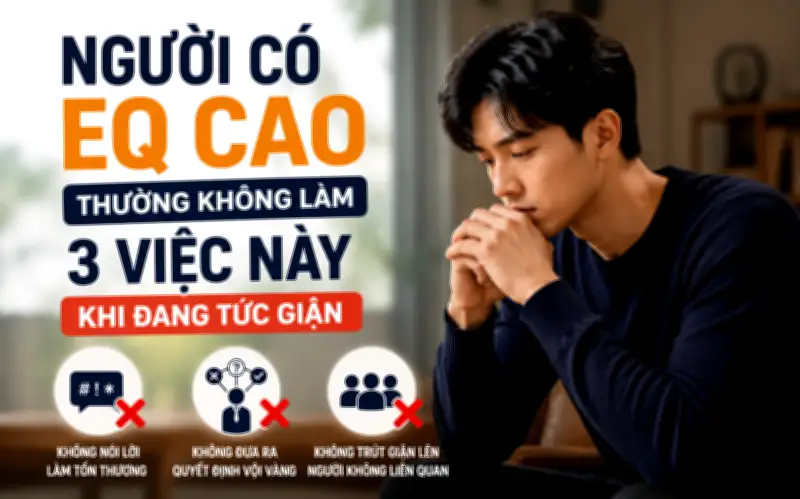 3 điều người EQ cao tránh làm khi nóng giận để không hối hận