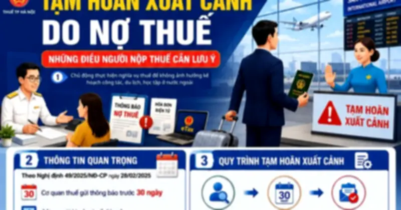 4 trường hợp bị tạm hoãn xuất cảnh do nợ thuế mới nhất