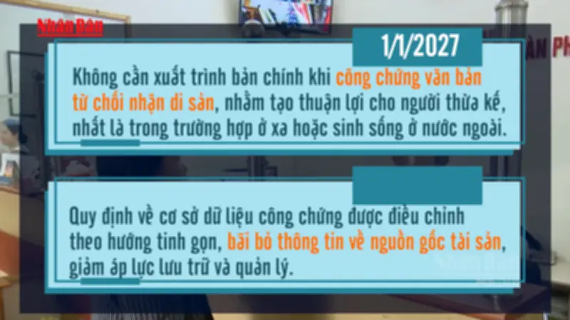 5 điểm mới về công chứng áp dụng từ ngày 1/1/2027