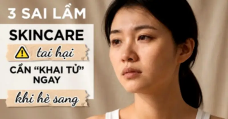5 sai lầm skincare mùa hè khiến da đổ dầu và nổi mụn