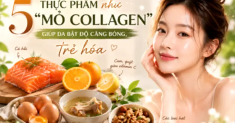 5 thực phẩm giàu collagen tự nhiên và top 2 sản phẩm bổ sung hiệu quả