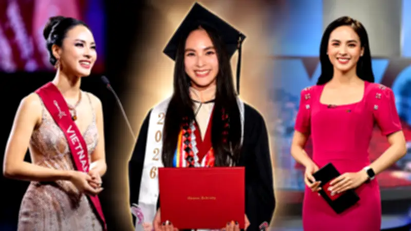 A hậu Việt nhận bằng thạc sĩ tại Mỹ, học vấn nổi bật từng làm BTV của VTV