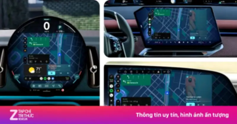 Android Auto mới: Giao diện đột phá, Google Maps 3D và tích hợp AI thông minh
