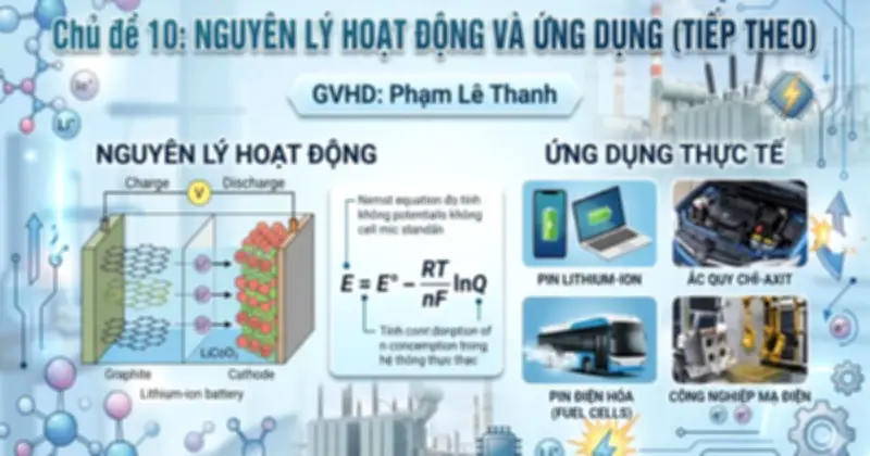 Bí quyết ôn thi THPT 2026 môn Hóa: Chuyên đề 10 - Nguyên lý hoạt động và ứng dụng thực tế