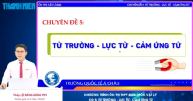 Bí quyết ôn thi THPT 2026 môn Vật lý: Chuyên đề 5 - Từ trường, lực từ, cảm ứng từ