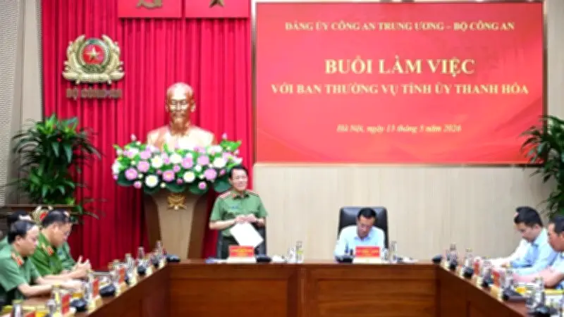 Bộ trưởng Công an làm việc với tỉnh Thanh Hóa về phát triển kinh tế, an ninh