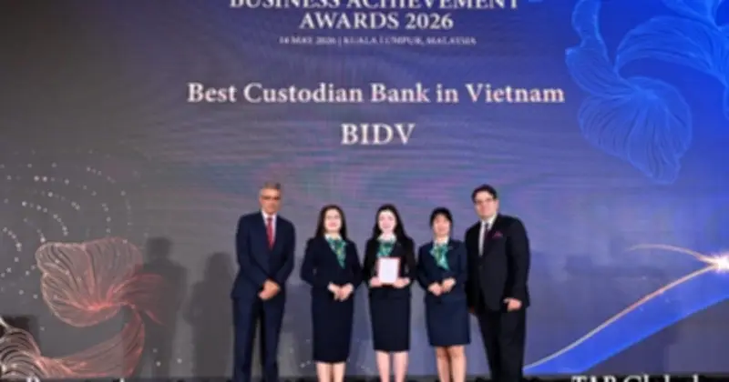 BIDV 6 năm liên tiếp nhận giải Ngân hàng lưu ký tốt nhất Việt Nam từ The Asian Banker
