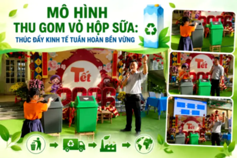 Biến vỏ hộp sữa thành tài nguyên: Mô hình giáo dục môi trường tại TP.HCM