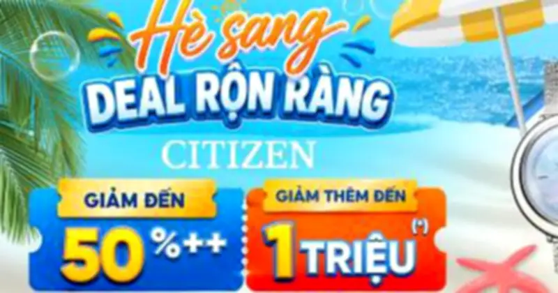 Bừng sắc hè cùng 7 siêu phẩm đồng hồ Citizen Eco-Drive bền đẹp, sale khủng tại TGDĐ