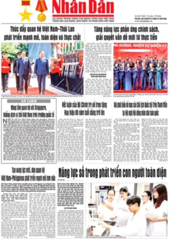 Báo Nhân Dân số 25760: Thông tin nổi bật trong ngày