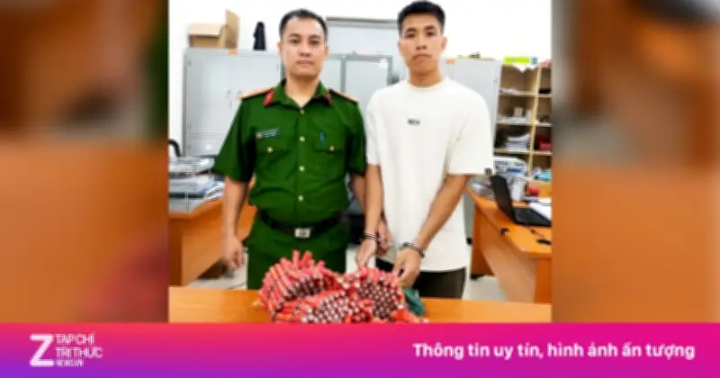 Bắt đối tượng buôn pháo nổ qua ứng dụng giao hàng nhanh tại Hà Nội