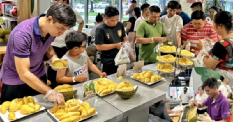 Buffet sầu riêng gây sốt tại TP.HCM, gần 3 tấn phục vụ thực khách