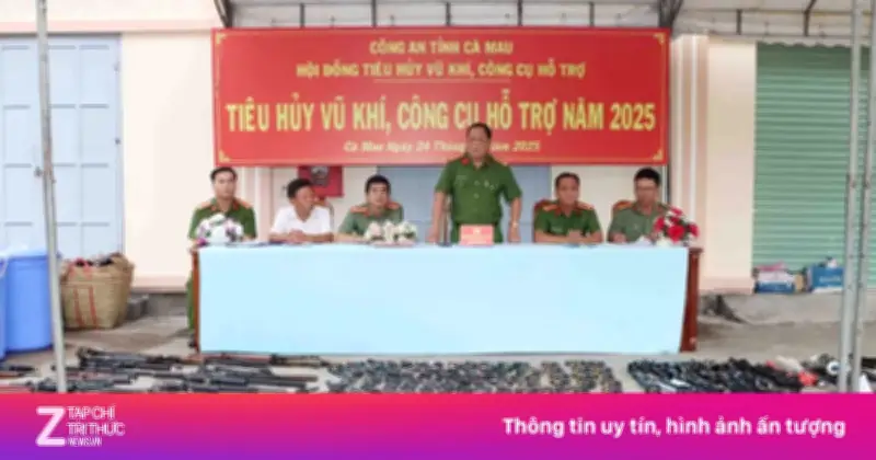 Cà Mau thu giữ hơn 120 khẩu súng, gần 850 viên đạn trong 3 tháng