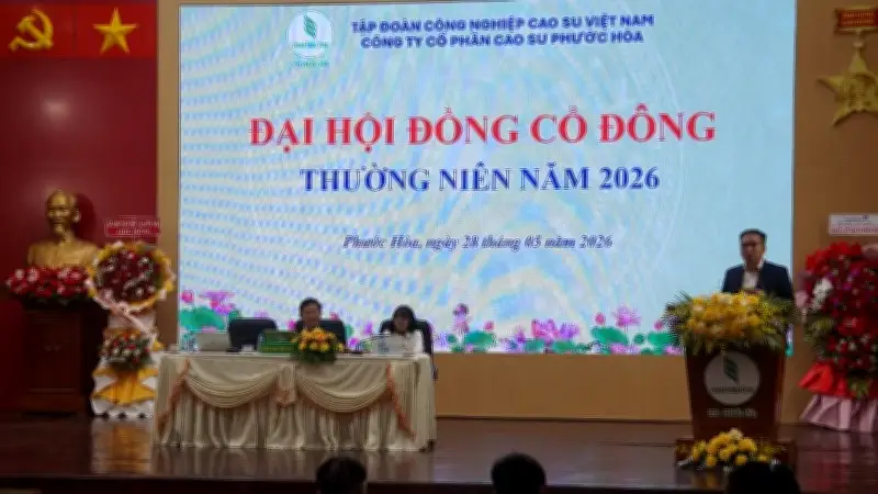 Cao-su Phước Hòa báo lãi năm 2025 tăng 8%, đặt mục tiêu doanh thu 2.280 tỷ đồng năm 2026