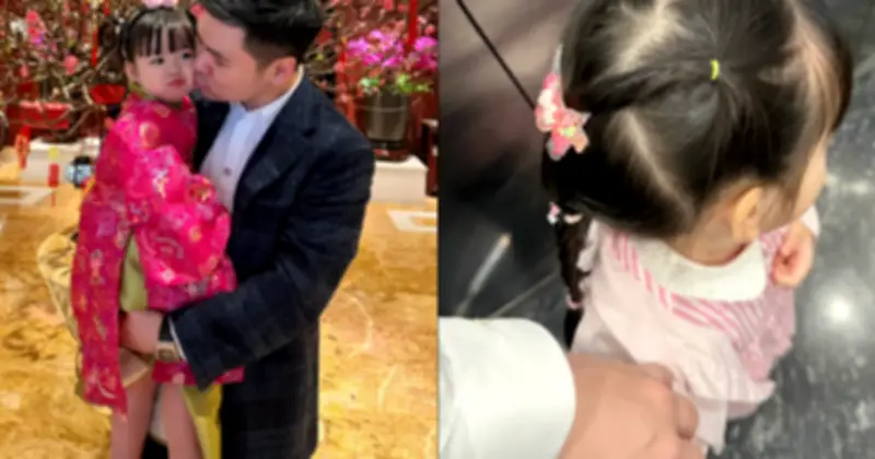 Chủ tịch CLB Hà Nội Đỗ Vinh Quang làm ông bố bỉm sữa đưa con gái đi học