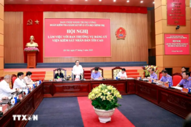 Chủ tịch Quốc hội chủ trì hội nghị làm việc với Đảng ủy Viện kiểm sát nhân dân tối cao