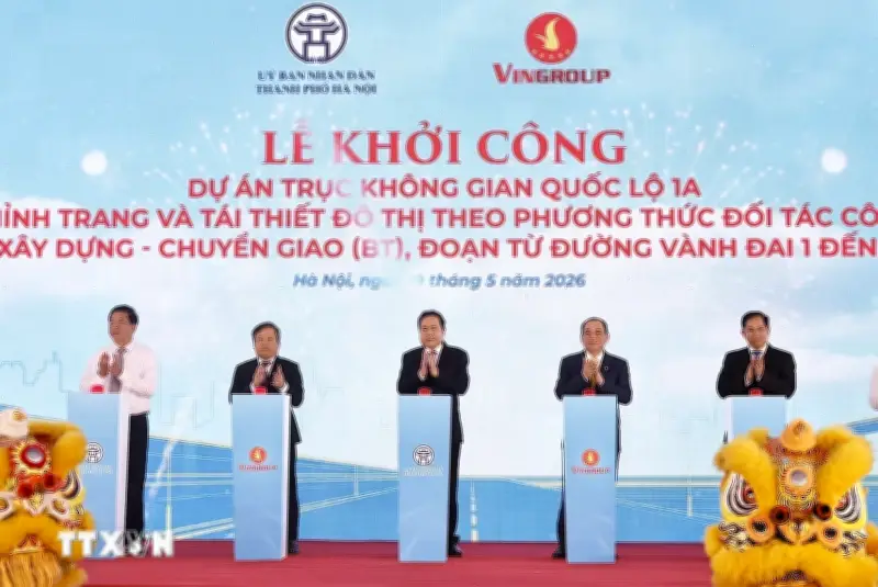 Chủ tịch Quốc hội dự lễ khởi công dự án trục không gian quốc lộ 1A