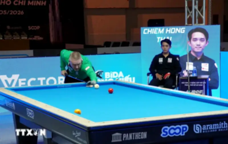 Chiêm Hồng Thái giành ngôi Á quân tại World Cup billiards TP.HCM
