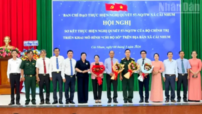 Cái Nhum tiên phong xây dựng mô hình 'Chi bộ số' trong chuyển đổi số