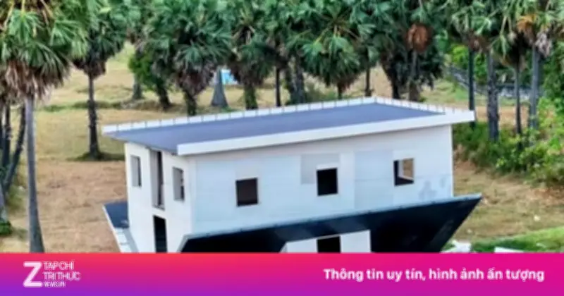 Căn nhà úp ngược ở An Giang gây sốt mạng xã hội, điểm check-in mới của giới trẻ