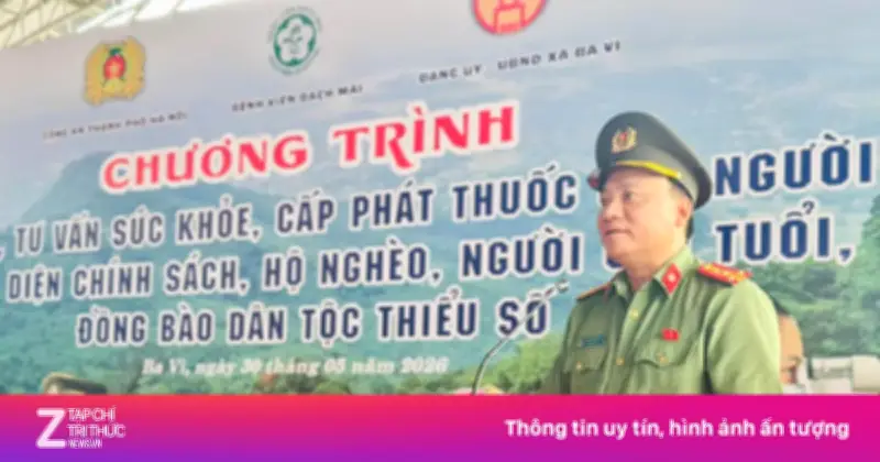 Công an Hà Nội và Bệnh viện Bạch Mai khám bệnh miễn phí cho hơn 500 người dân Ba Vì