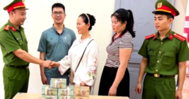 Công an hỗ trợ trao trả hàng trăm triệu đồng chuyển nhầm cho người dân