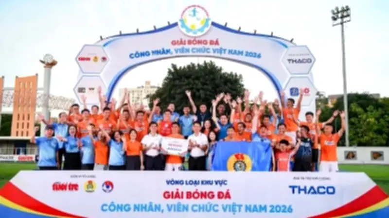 Công đoàn Ngân hàng Việt Nam vô địch giải bóng đá công nhân viên chức 2026