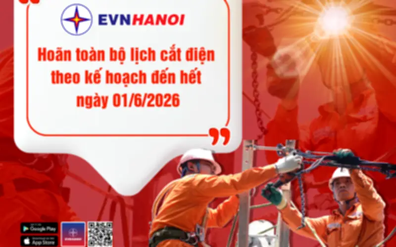Công suất điện Hà Nội lập kỷ lục mới, EVNHANOI tạm dừng cắt điện