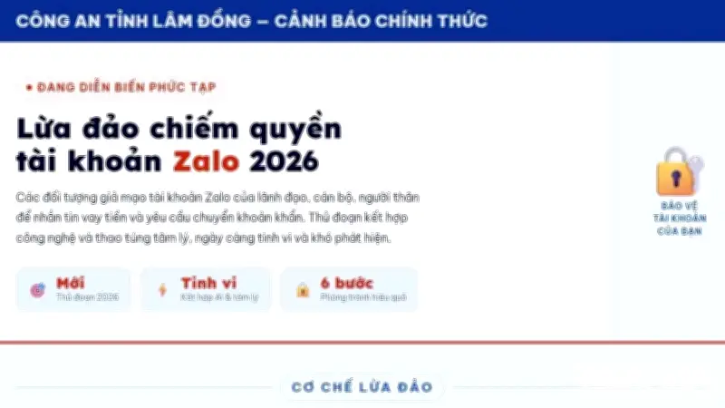 Cảnh báo chiếm đoạt tài khoản Zalo giả danh lãnh đạo lừa đảo chiếm đoạt tài sản