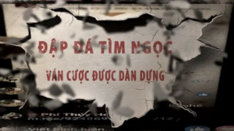 Cảnh báo chiêu trò lừa đảo đập đá tìm ngọc trên livestream