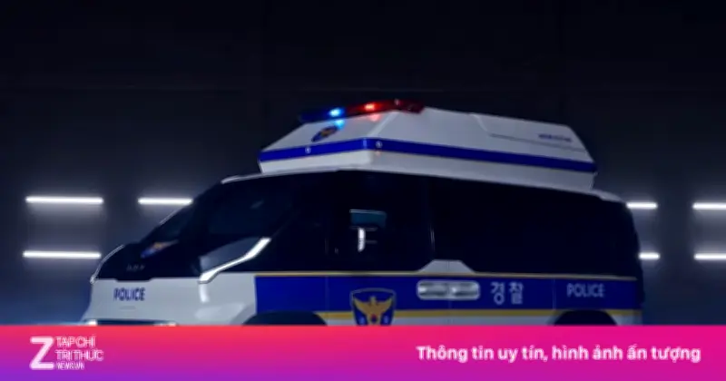 Cảnh sát Hàn Quốc dùng xe điện Kia PV5 tích hợp drone và AI