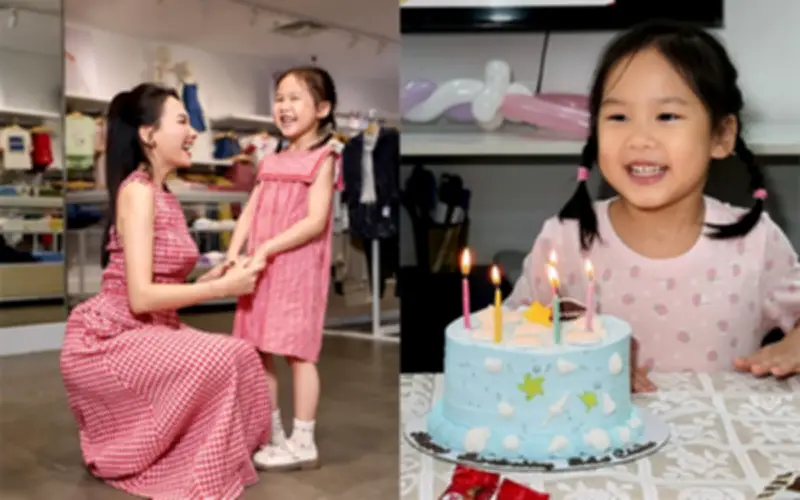 Con gái 5 tuổi của Bảo Thanh: Tạo dáng đáng yêu bên mẹ