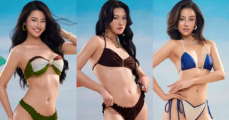 Dàn thí sinh Hoa hậu, Nam vương Du lịch Việt Nam khoe sắc vóc trong phần thi bikini