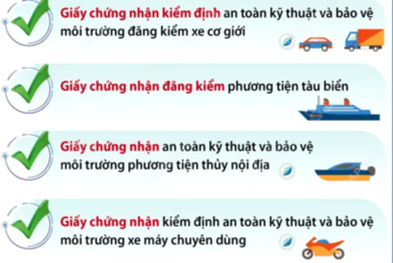 Dùng dữ liệu đăng kiểm thay 4 loại giấy tờ trong giải quyết thủ tục hành chính