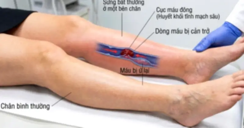 Dấu hiệu nhận biết sớm huyết khối tĩnh mạch sâu ở chân