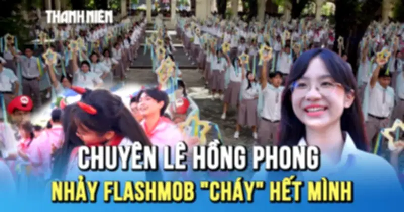 Flashmob 'Sao Băng' độc đáo tại Lễ trưởng thành trường Lê Hồng Phong