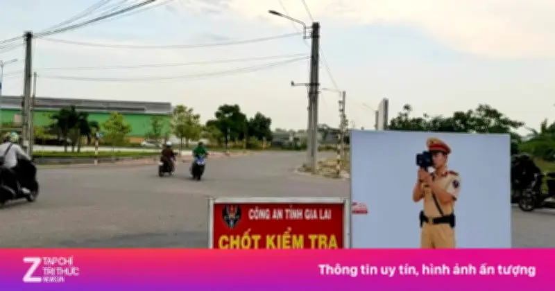 Gia Lai lắp hình ảnh CSGT bắn tốc độ tại điểm nóng, tài xế tự giác giảm ga