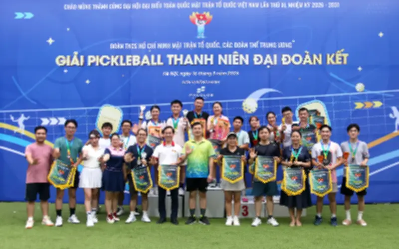 Giải Pickleball Thanh niên 'Đại đoàn kết' 2026: Sân chơi thể thao lành mạnh cho tuổi trẻ