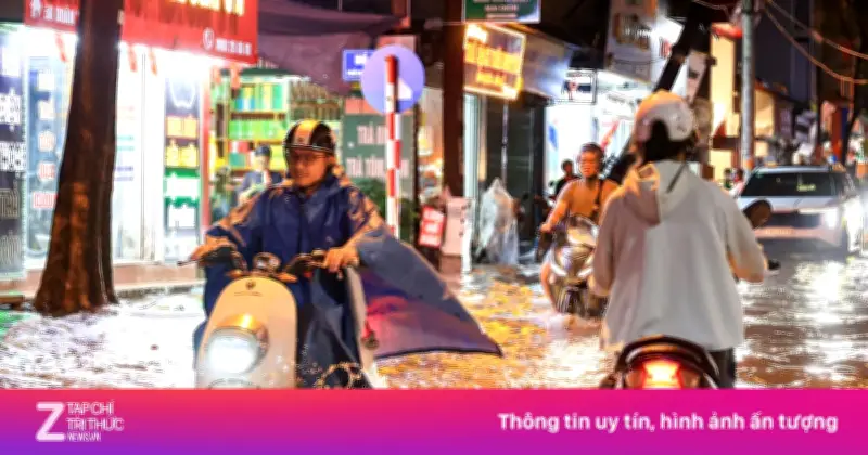 Hà Nội chiều nay mưa lớn, nguy cơ ngập úng nhiều nơi