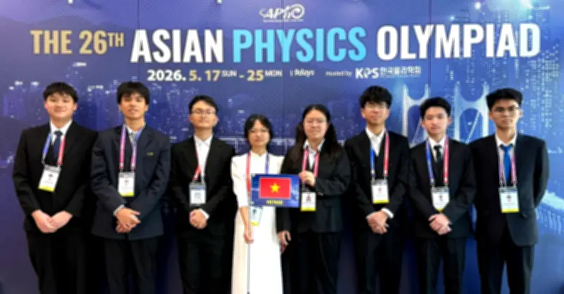 Học sinh Việt Nam giành 6 huy chương bạc Olympic Vật lý châu Á 2026