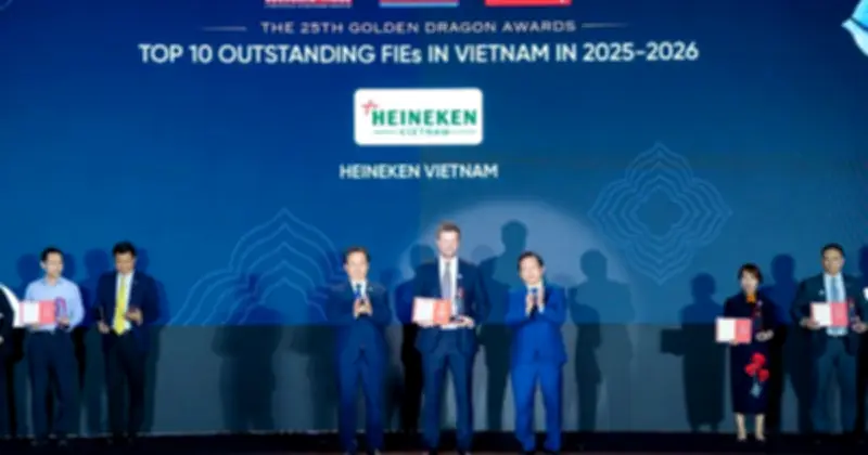 HEINEKEN Việt Nam lọt Top 10 doanh nghiệp FDI tiêu biểu 2025-2026
