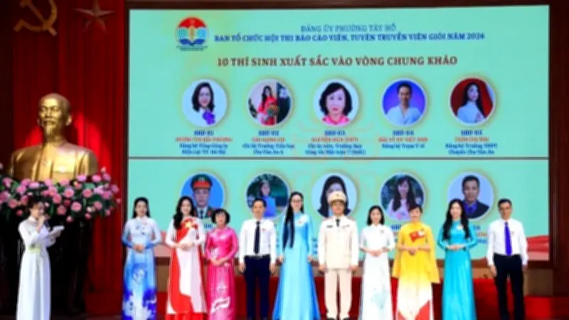 Hội thi Báo cáo viên giỏi phường Tây Hồ: Lan tỏa nghị quyết Đảng
