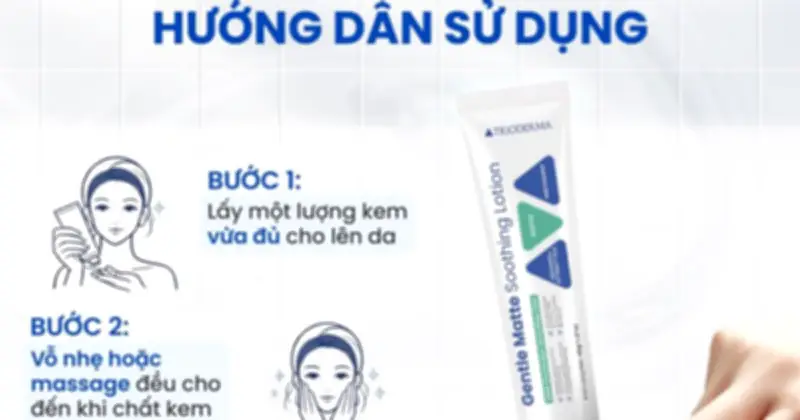 Hướng dẫn sử dụng lotion Trioderma Gentle Matte Soothing Lotion chuẩn y khoa