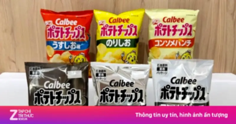 Hãng khoai tây chiên lớn nhất Nhật Bản Calbee chuyển bao bì sang đen trắng vì chiến sự Iran