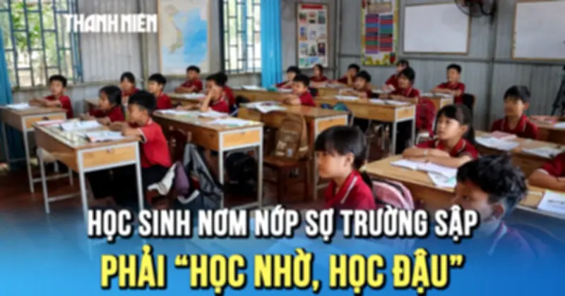 Hàng trăm học sinh Đồng Nai học trong lớp học lún nứt do vướng quy hoạch bô xít