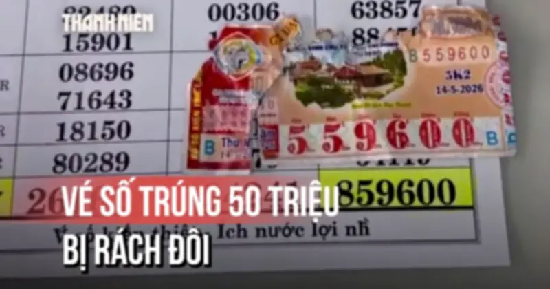 Hy hữu: Vé số trúng 50 triệu bị rách đôi dưới ruộng, đại lý tiết lộ cơ hội nhận thưởng