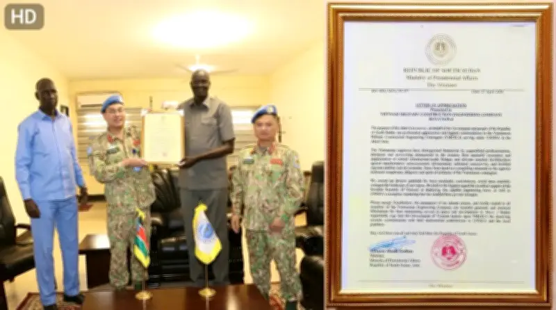 Đội Công binh số 4 Việt Nam nhận thư khen thứ ba từ Nam Sudan